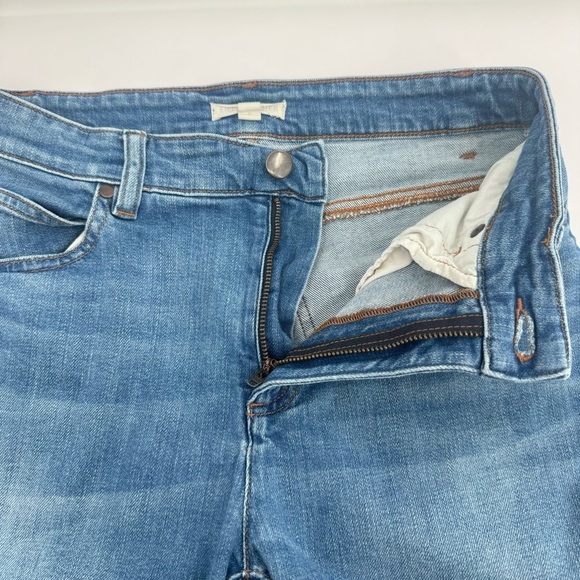 Eileen Fisher Jeans Women 0 Blue Mom Mid Rise Organic Denim Stretch Comfy Ankle - Picture 5 of 12